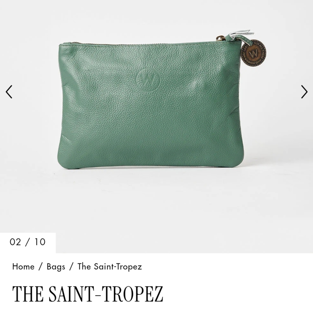The Saint-Tropez Green Cosmetic Bag
